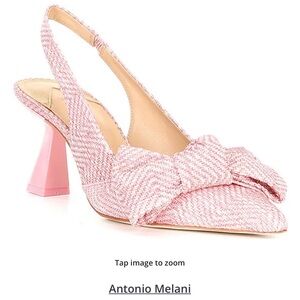 Antonio Melani Textured Pink Slingback Heels